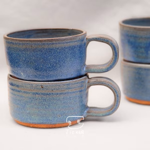 Alternative view of Set Tazas Turquesa Piedra