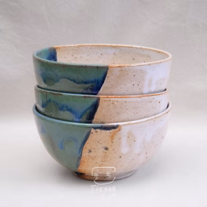 Alternative view of Bowl Blanco Trazo Turquesa
