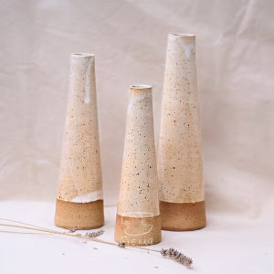 Trio Floreros Silueta Blanco